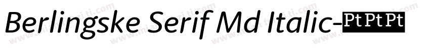 Berlingske Serif Md Italic字体转换